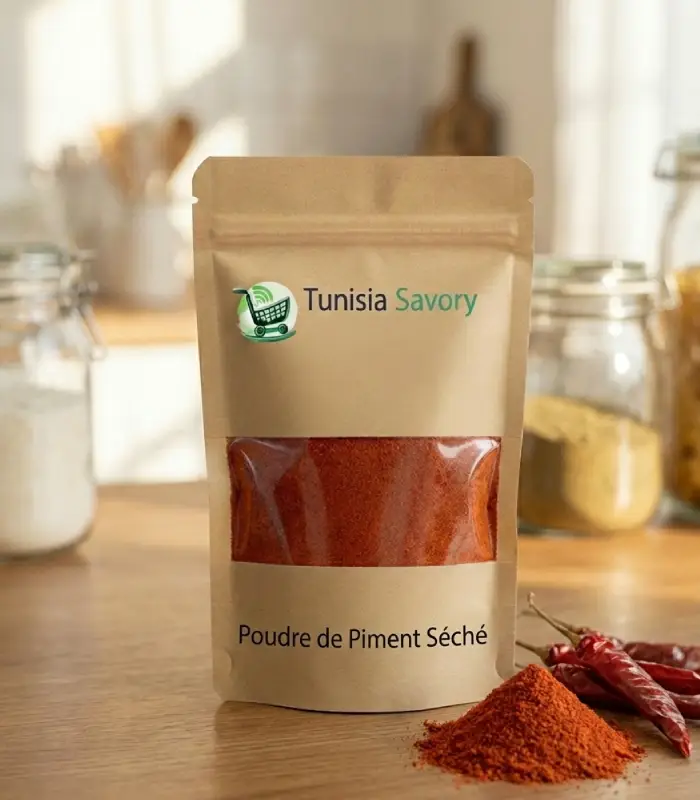 poudre de piment séchée naturelle épice tunisienne