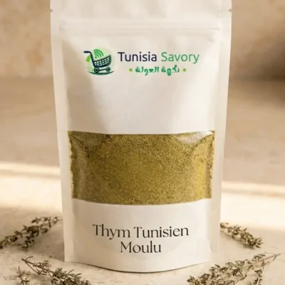 thym en poudre bio naturel herbe aromatique tunisienne