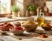 pâtes aux tomates séchées et harissa