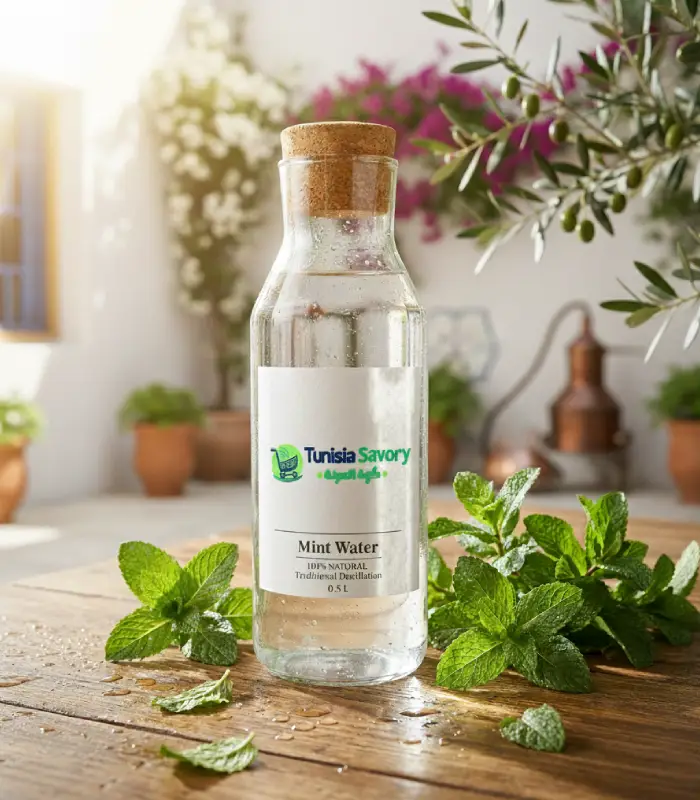 eau de menthe naturelle eau de menthe naturelle hydrolat rafraîchissant tunisien