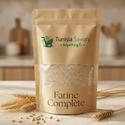 farine complète de blé naturelle riche en fibres