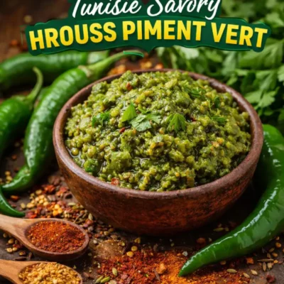 Harouss vert pâte épicée tunisienne piment vert ail