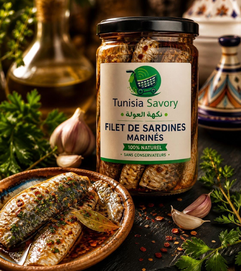 Filet de sardines marinées en différentes tailles 220g 500g 1kg