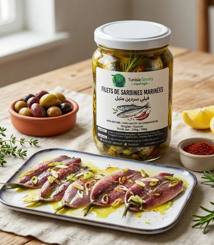 filet de sardines marinées méditerranéennes