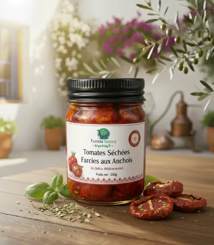 tomates séchées farcies aux anchois méditerranéennes
